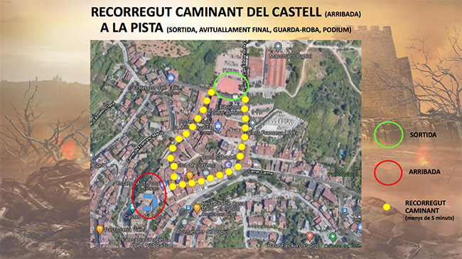 mapa trajecte caminant trail mitja del castell 2021