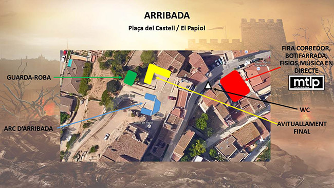 mapa arribada trail mitja del castell 2016